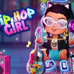 Menina à moda de Hip Hop