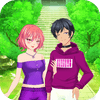 Anime Casal Vestir-se